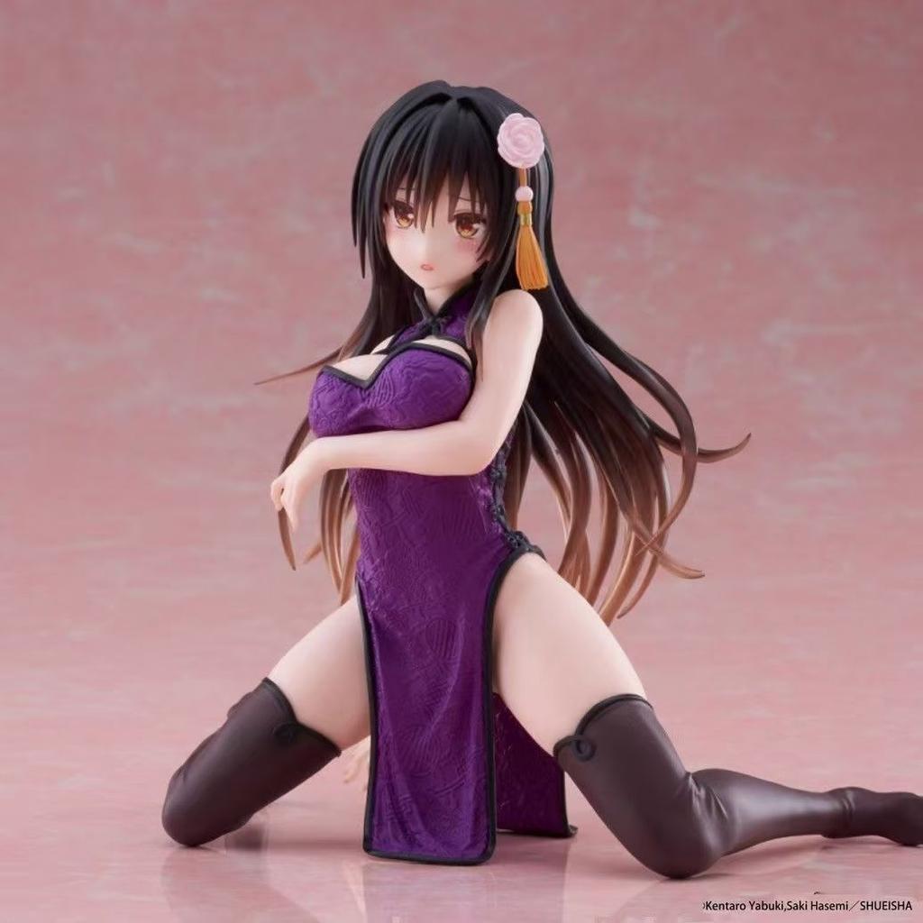 To LOVE Darkness Yui Furutegawa  Anime Rabbit Angel Girl Qipao Cute Act Girlfriend 5.9Inch/14cm Sit PVC WFavorite Toys Gifts