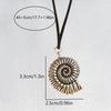 High-End Ocean Style Conch Pendant Clavicle Chain Spiral Necklace