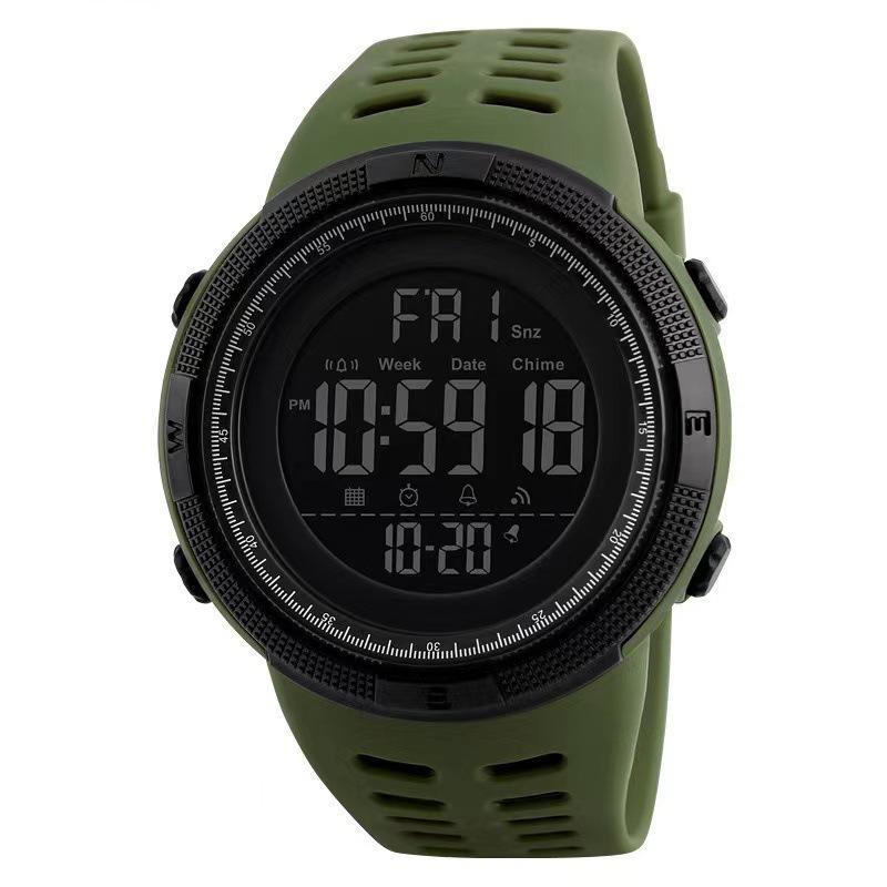 Men's Fashion Military Electronic Watch Luminous Multifunctional Digital Sports Watch for Teen Boys Daily Wear Travel