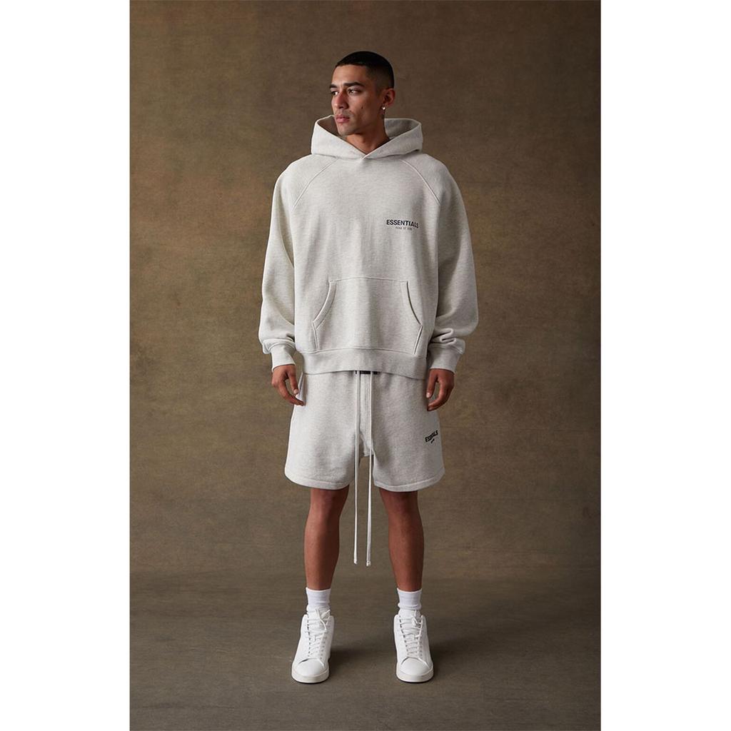 Fear of God Essentials Fleece Hoodie SS22 Men Sweatshirt Light-Oatmeal FOG-SS22-601