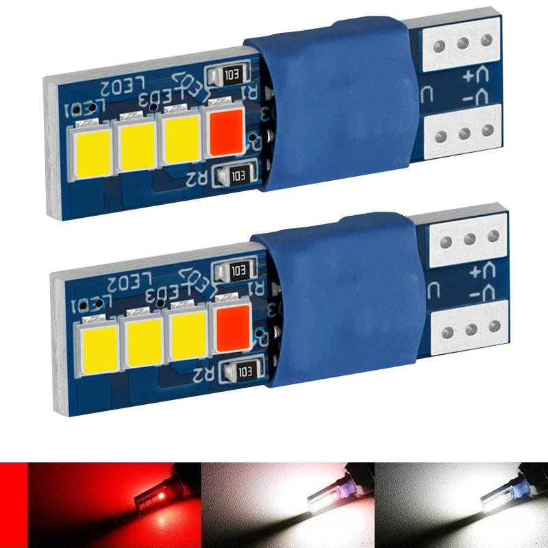 2pcs T10 W5W Canbus LED Signal Light Bulb Wedge Light Car Interior Reading Lamp No Error Dynamic Light Door Parking License Part