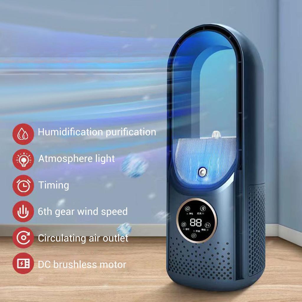 Desk Fan Small Bladeless Fan Small Quiet Table Fan with USB for Office Home Bedroom Nightstand