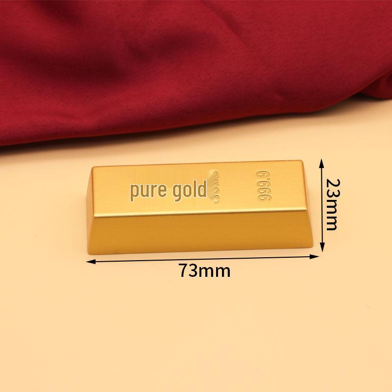 Solid Brass Gold Ingot Ornament: Living Room Treasure Basin Decoration & Opening Gift