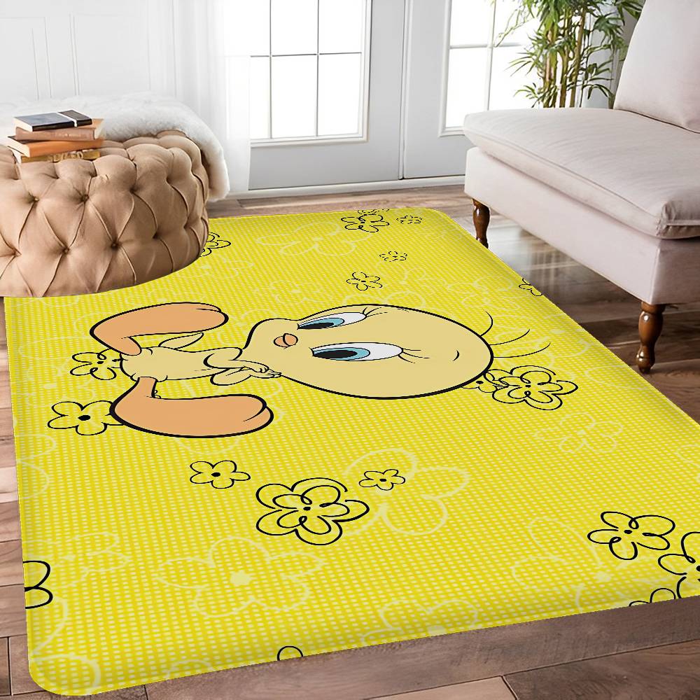 Yellow Cartoon T-Tweetys Bird Bathroom Mat INS Style Soft Bedroom Floor House Laundry Room Mat Anti-skid Welcome Doormat
