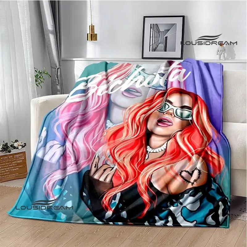Karol G Fashion Printed Blanket Thin Blanket Soft and Comfortable Blanket Home Travel Blanket Bed Linings Birthday Gift