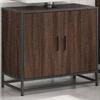 Bathroom Vanity Unit Brown Oak Effect 65 X 33 X 60 Cm