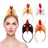 Accessoire de tête Poussin Dessin Animé Bandeau Nouveauté 3D Accessoire de Tête Unique Fête Bandeau Tête de Poulet Festival
