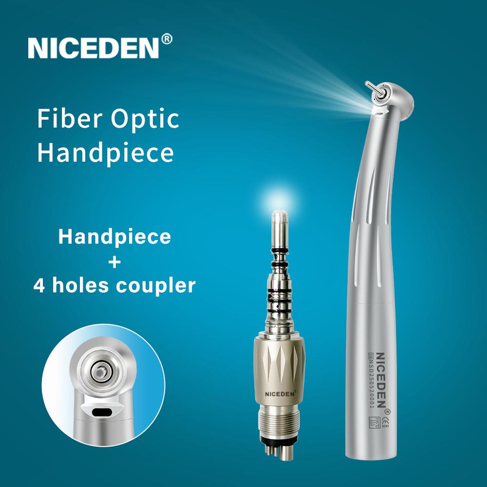 Niceden Dental High Speed Handpiece MINI Head Fiber Optic Air Turbine Handpiece 9000L For Kavo Coupling Dentistry Super Powerful Tools