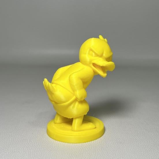 3D Printed Duck Statue Funny Desk Ornament Mini Yellow & White Cute Figurine for Office Desk Decor Gift for Coworkers Desktop Accessories