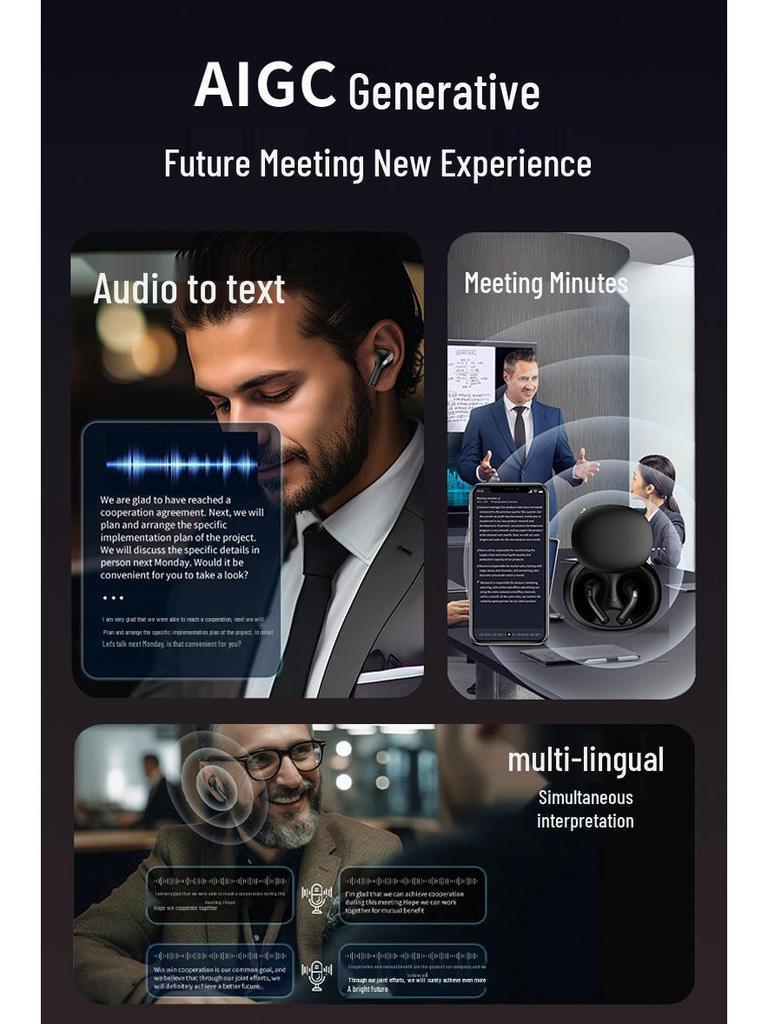 Căști Bluetooth TWS A98: Traducere AI, True Wireless, Dublu-Auricular cu Carcasă de Încărcare și Reducere Fizică a Zgomotului