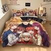 The Quintessential Quintuplets Pattern Bedding Quilt Set Quilt Cover Pillowcase Home Birthday Gift(1 * Duvet Cover + 2 * Pillowcase, Without Core)