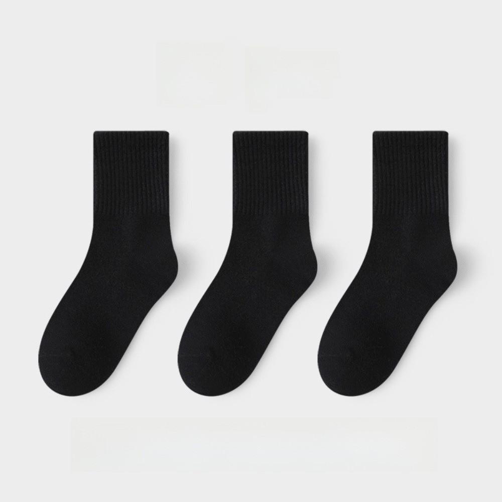 3pairs Absorbing Sweat Cotton Socks 3 Pairs Student Socks Comfortable Sport Socks For Boys Girls