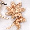 Rhinstone Flower Brooch Floral Pin for Women Shape Alloy Lapel Women Elegant Jewelry Pin Clothing Accessories Wedding Party Prom Design
