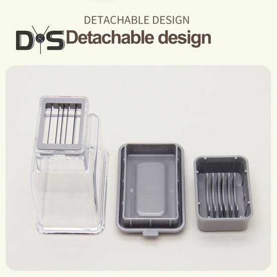 Cortador de ajo Manual, cuchillas de acero inoxidable, fácil de usar, preparación rápida de ajo, protección contra lesiones en las manos, cortador de ajo