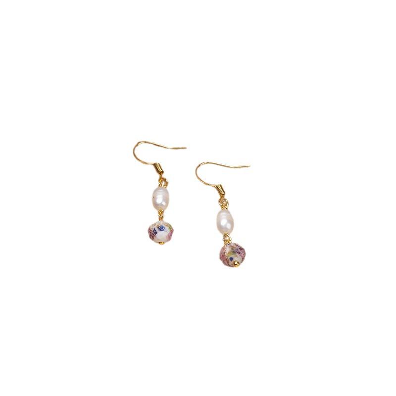 

Handmade Chinese Retro Glass Bead Earrings – Unique Women s Jewelry XES075【Blue】