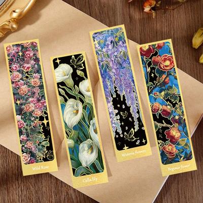 30 Retro-Blumen-Ölgemälde Lesezeichen Studenten Kreative Lesezeichen Lesezeichen DIY Dekorative Lesezeichen