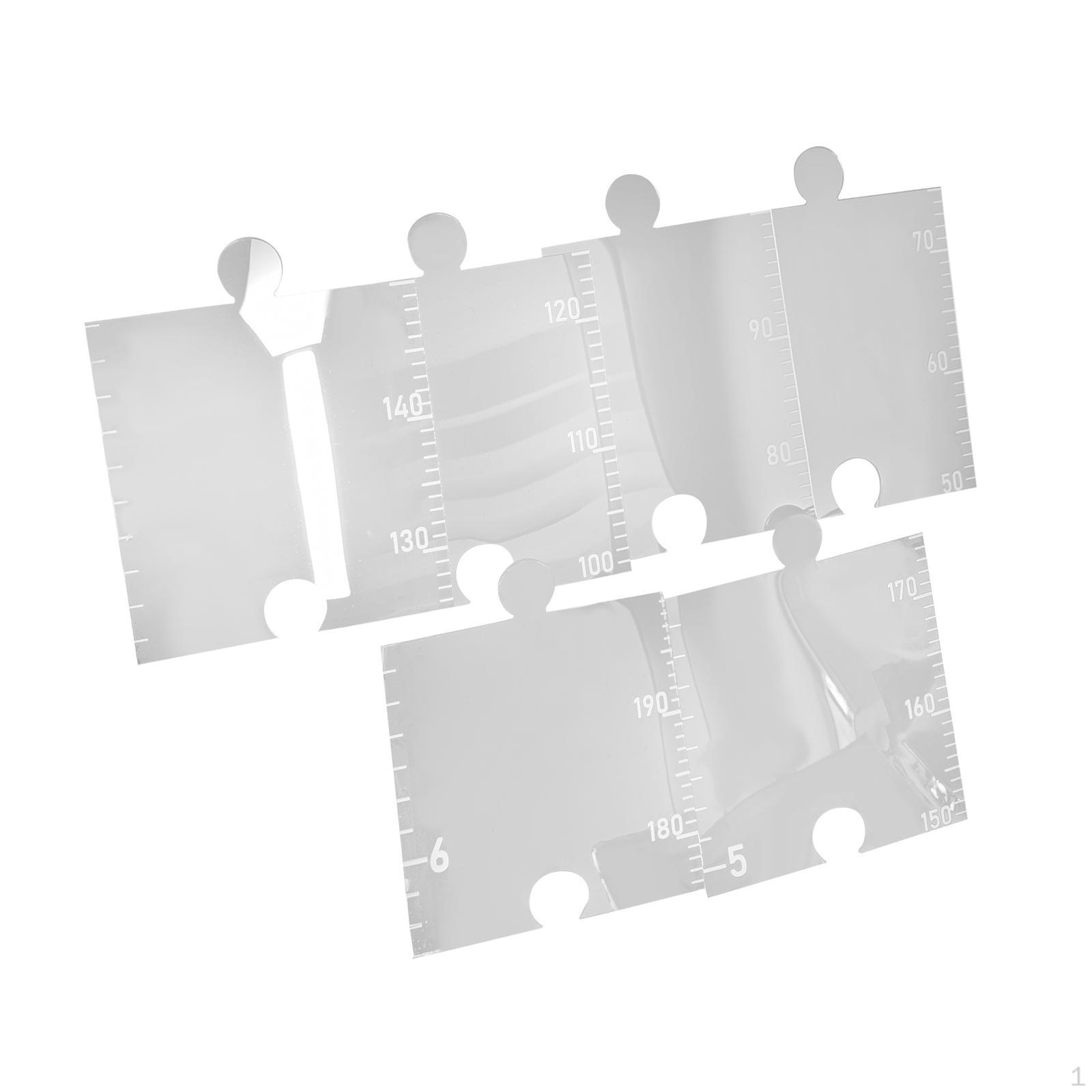7 Штук Ростомер Зеркало Измерение Роста Многофункциональная Съемная Линейка