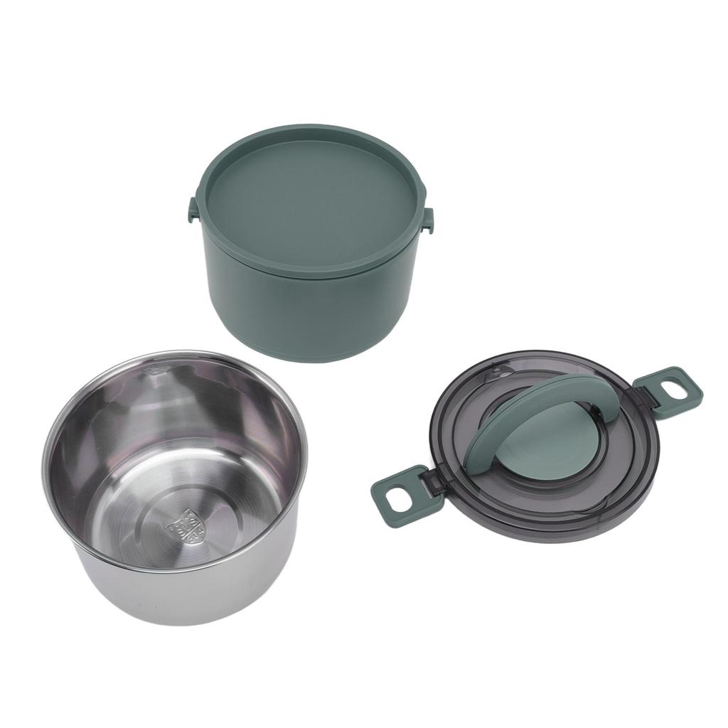 Stapelbare Lunchbox Einlagig 1000ml Isoliert BPA-Frei Edelstahl Bento Boxen für Kinder Zuhause Büro Schule Grün