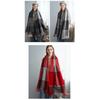 Warm Wool Scarf for Women Winter Plaid Design Soft Wear Open Scarves Female High Quality