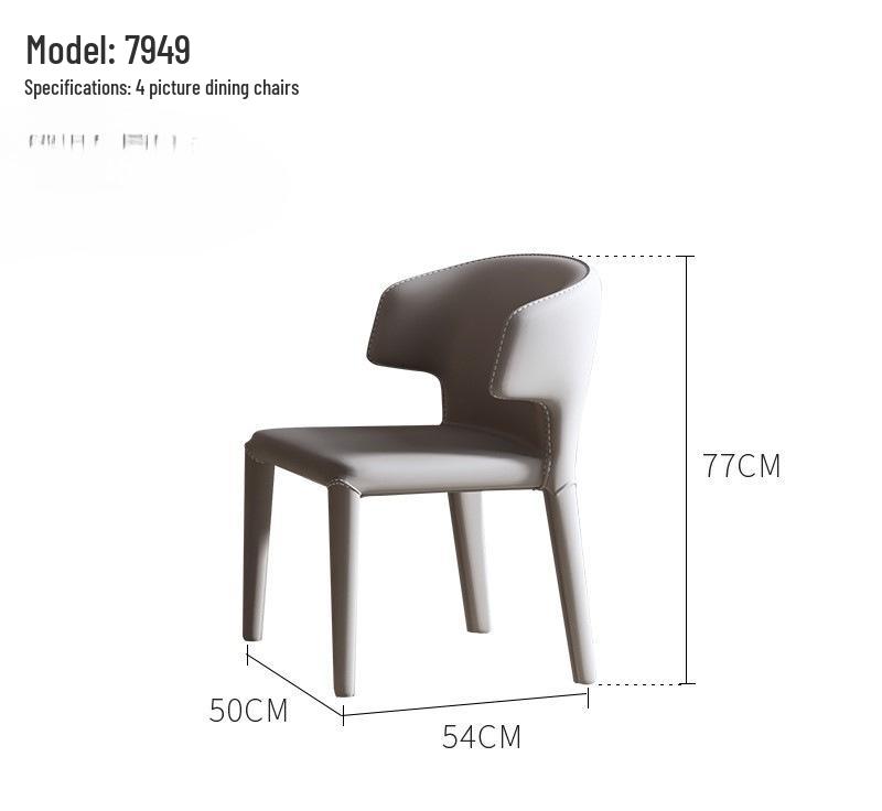 Modern Italian Rectangular Dining Set - Minimalist Light Luxury for Small Homes