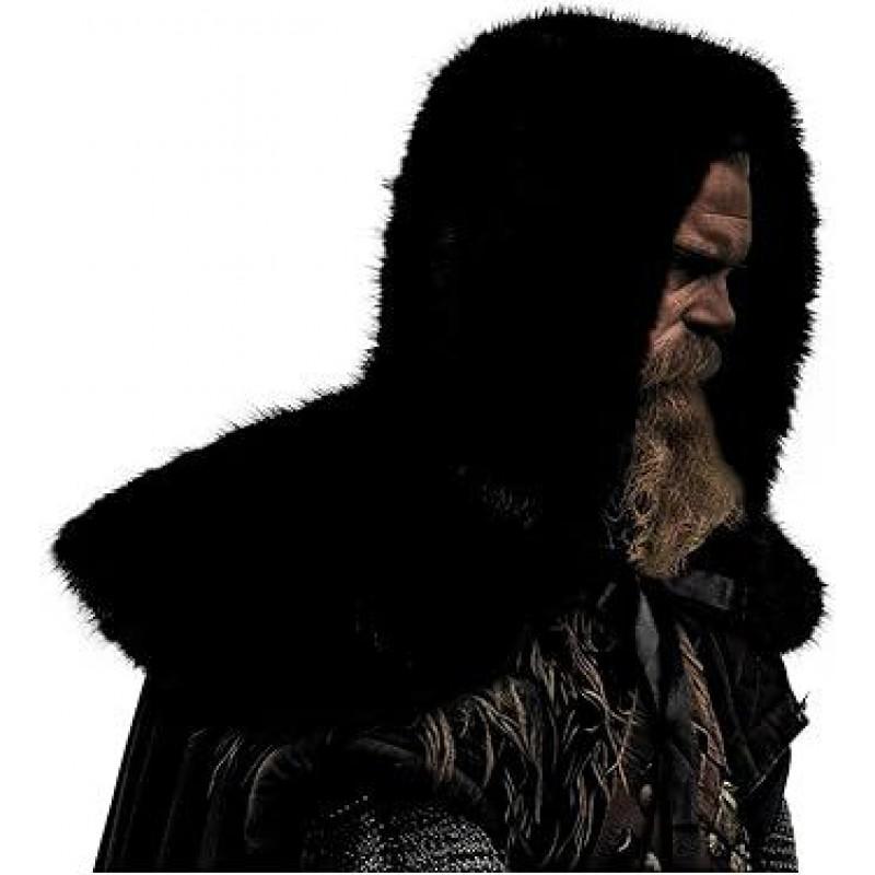 Viking Faux Fur Hooded Scarf Hat