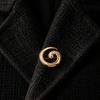 Durable Metal Brooch Minimalist Geometric Spiral Pin, Art Badge for Men Decorative Alloy Pin Women, Coats Suits Sweaters Scarves Clothing Decoration