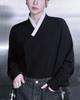 Tiemsseuli Plain Button Jeogori Hanbok Shirt Cardigan Black