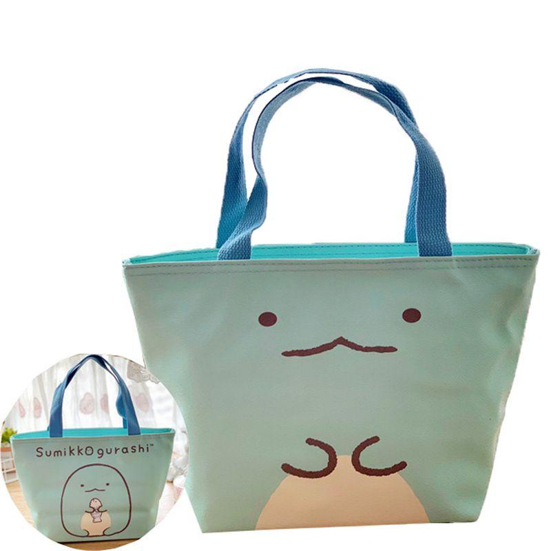 

Сумка для ланча Sumikkogurashi, разноцветная, с плавными молниями и удобной ручкой синий