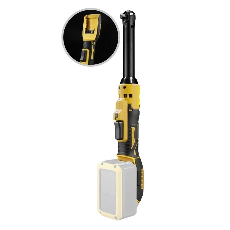 Cordless Ratchet Wrench Upgraded Extended Head Removal Screw Nut 220N.m 3/8" Electric Driver for Dewalt 18V 20V Battery Pin