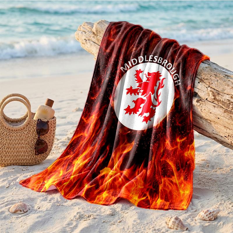Asciugamano da Spiaggia in Microfibra Middlesbrough FC Asciugatura Rapida Assorbente Grande per Spiaggia Nuoto Viaggio