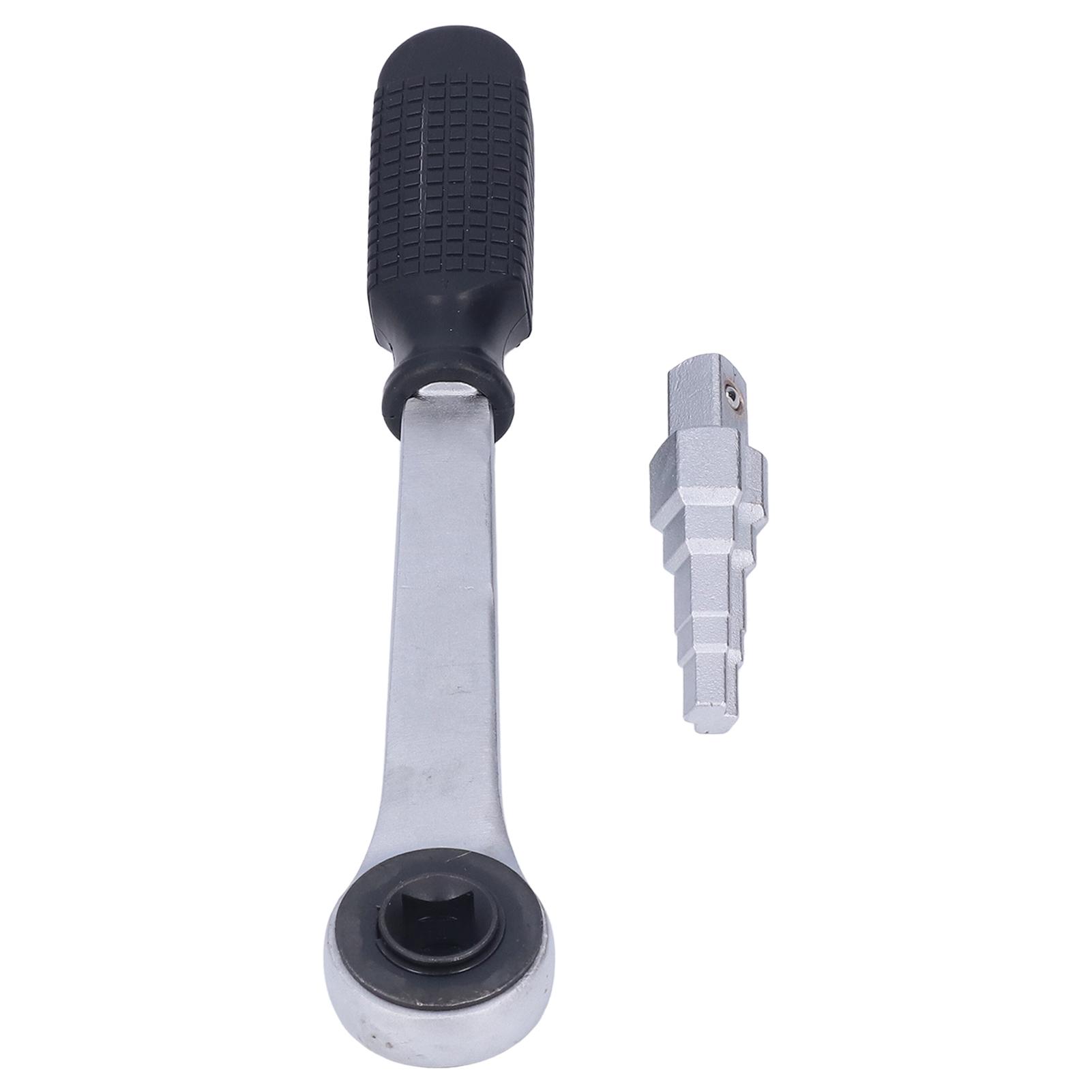 

Radiator Valve Wrench Set Carbon Steel Stepped Spanner Joint Repair Tool with Ratchet Handle