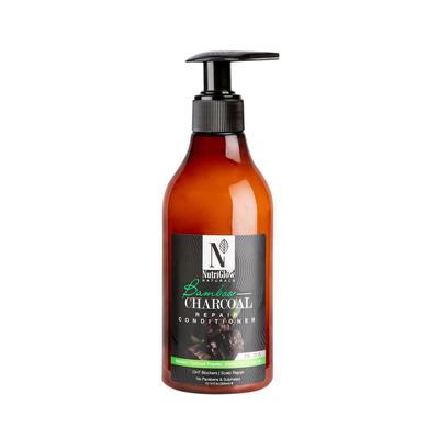 NutriGlow Natural's Bamboo & Charcoal Conditioner With Jojoba & Argan Oil 10 Oz