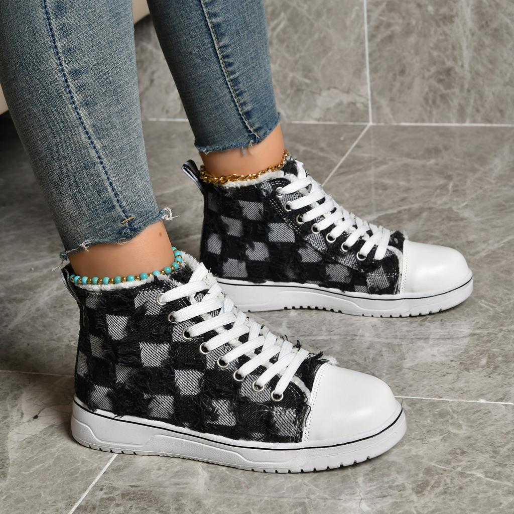 Women's Shoes Round Head Lace Sponge Sole Vulcanized Shoes for Women New Breathable Sports Shoes for Women Casual Shoes