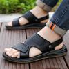 British Style Brown Men's Dual-purpose Sandals for Home Commuting Work Cool Summer Camping Beach Shoes Non Slip for Men's