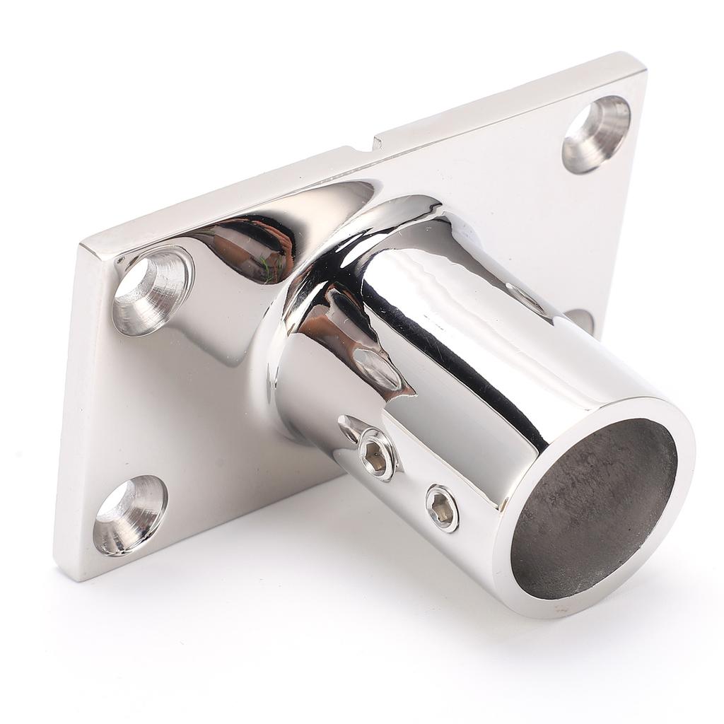 Stanchion Base Stainless Steel 90 Degree Rectangular Durable AntiCorrosion Polishing Hnadrail Fitting for Boat
