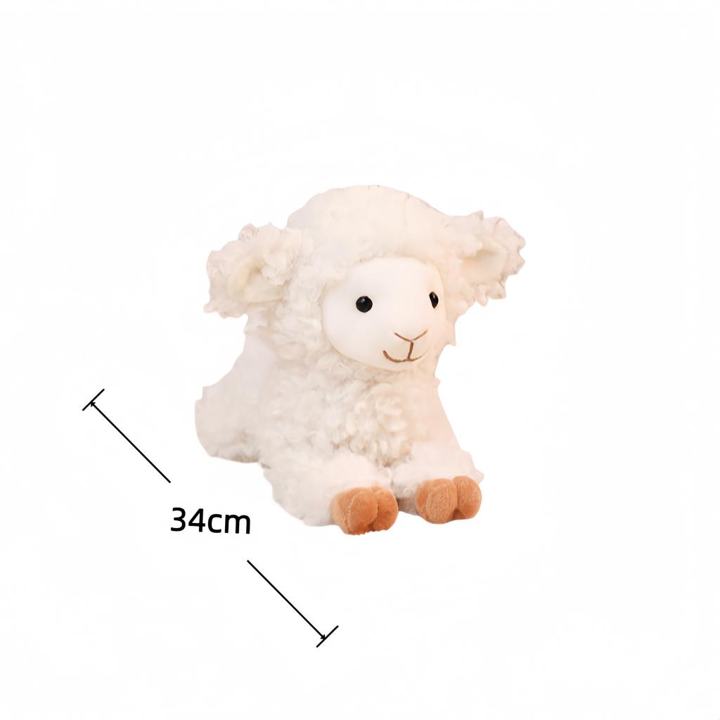 Cute Lamb Plush Toy Simulation Sheep Stuffed Doll Soft Kids Accompany Toys Adorably Room Decor Toys Exquisite Birthday Gifts