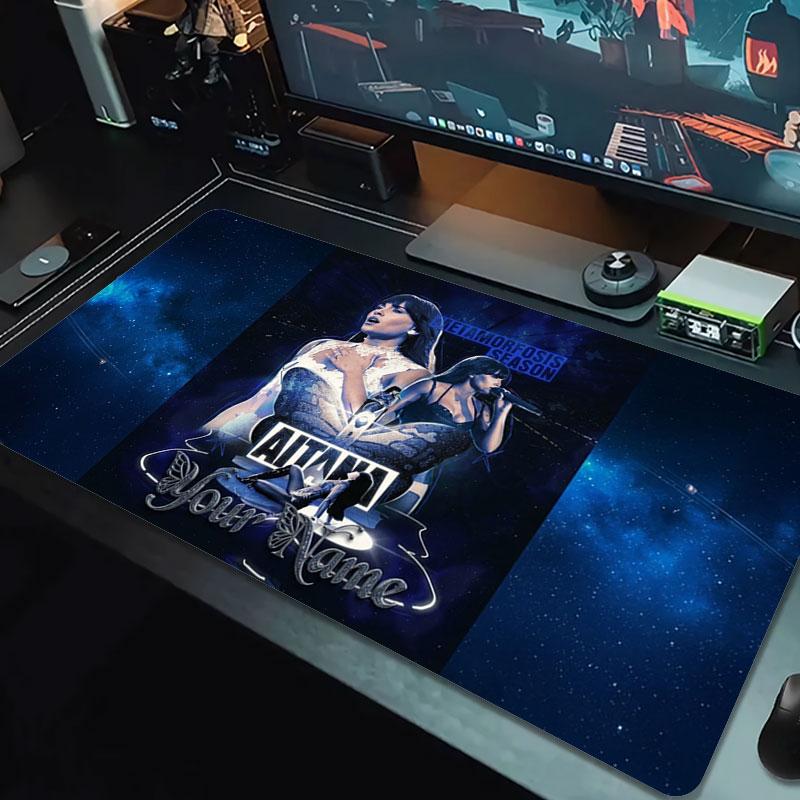 Aitana Custom Name Large Size Mouse Pad Large Gaming Table Cushion Non-slip Laptop Tablet Big Mousepad XXL Mat Mini PC Playmat With Lock Edge