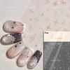 Delicate Jelly Chic Bowknot Silk Ribbon Knot Star Shiny Dreamy Self Adhesive Nail Art Decorations Sticker Dressy Manicure Decals