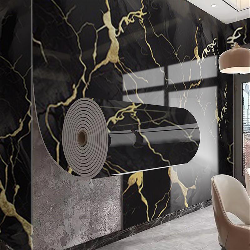 Waterproof and Washable Marble Wall Sticker Self Adhesive Panels European Style Wallpaper On the Wall for Home Decoration