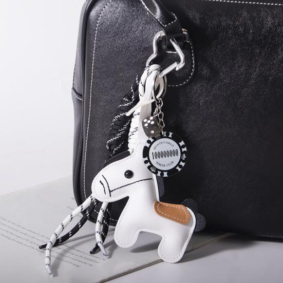 Keychain Vibrant Color Imitation Leather Horse Design Key Chain Pendant