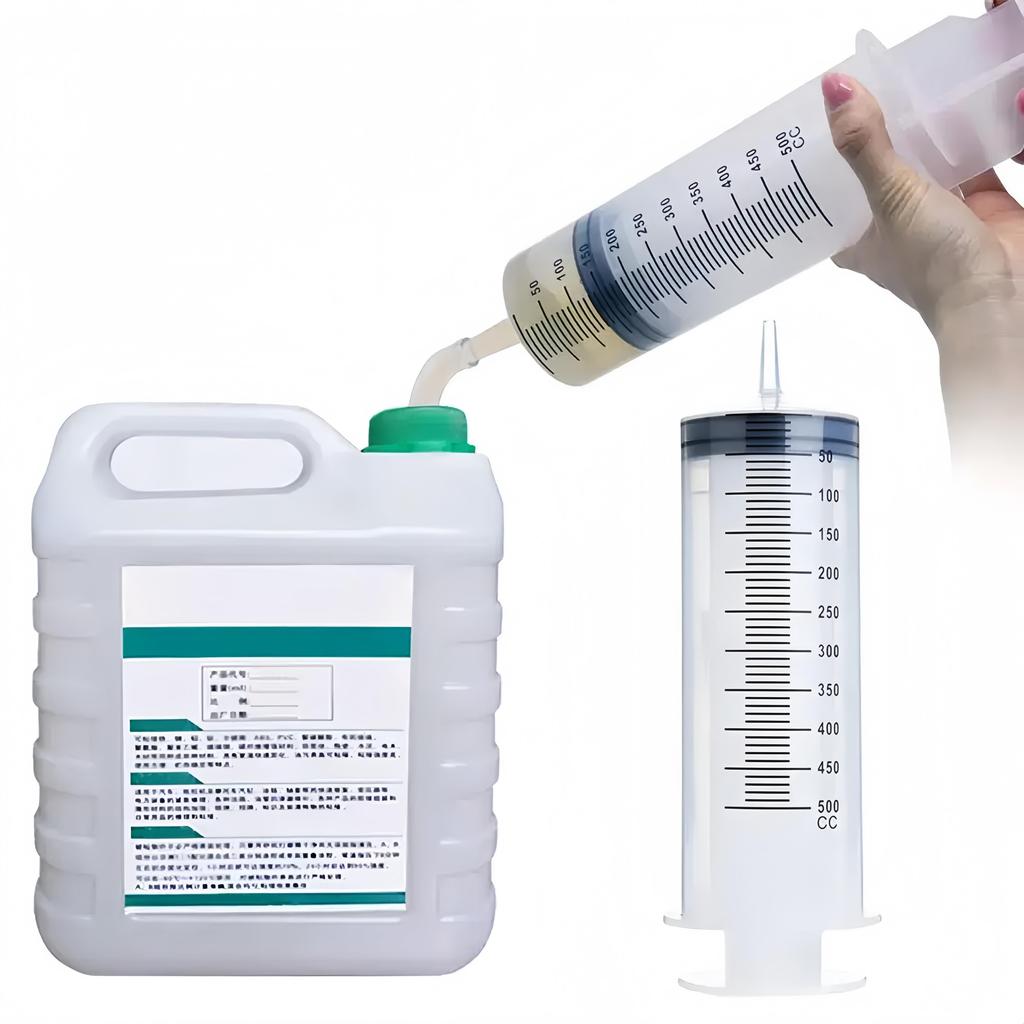 500ml Large Syringe with Tube Sterile and Individual Sealed  Plastic Garden Syringe for Liquid Paint Epoxy Resin Oil Watering Plants Refilling