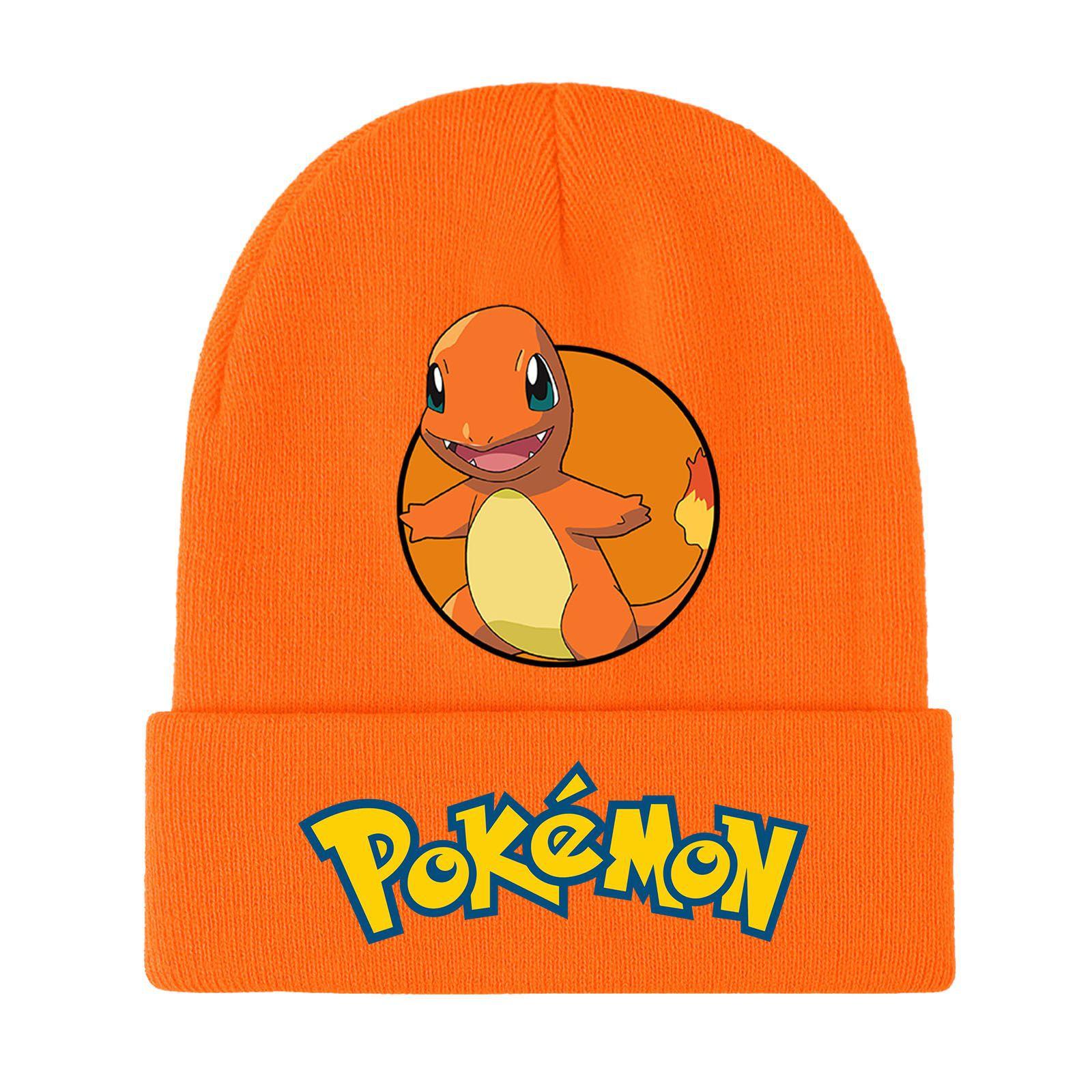 

Winter Printed Knitted Hat With Rolled Edges, Suitable For Both Men And Women One Size оранжевый
