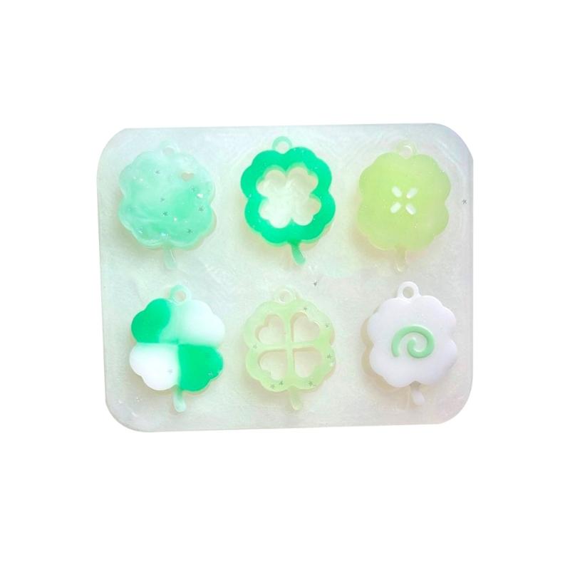

Stylish Clovers Pendant Casting Molds Easy Demould Silicone Molds for Unique Hanging Decors and Artisanal Crafting 1