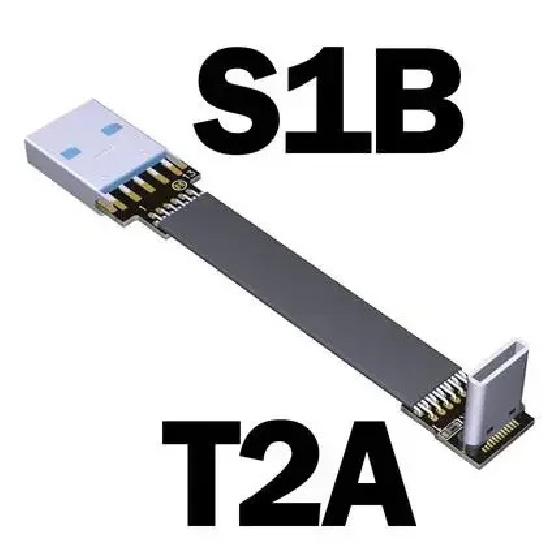 

ADT-Link 10 Гбит/с USB 3.1 Gen2 Type C на Type A Плоский Шлейфовый Кабель Данных USB 3.1 USB C на A Штекер на Гнездо USB-Устройство FPC FPV Адаптер 3CM
