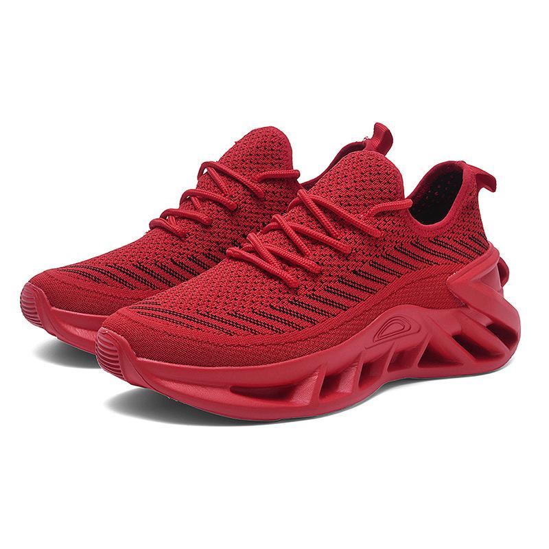 New hollow twist thick-soled fly-woven mesh, light and breathable casual sports couple shoes, men's and women's four-season shoes