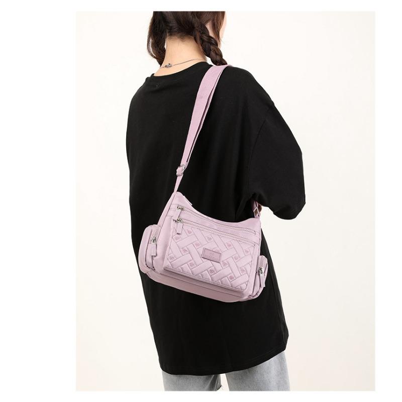 Autumn Large Bag Multi-Compartment Women Shoulder Bag Creative Diamond Stitching Crossbody Bag Large Capacity Nylon Fabric Women Bag
