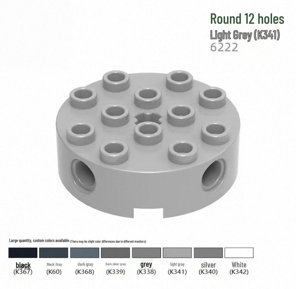Compatible 6222 Axle Hole Cylinder Brick for Lego MOC, Small Particle Building Block