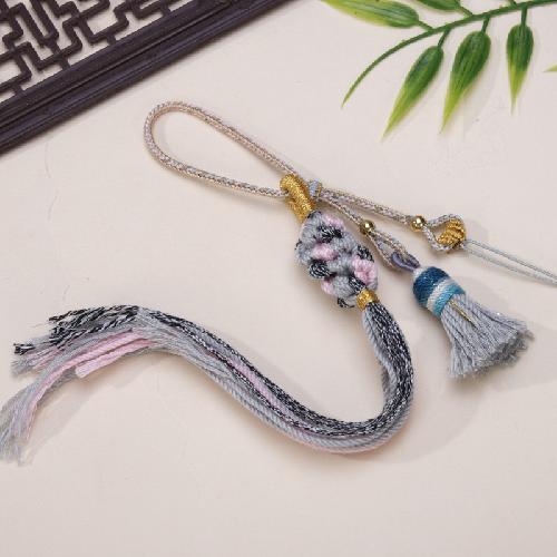 Chinese Knot Handle Rope Tibetan Tassel Pendant Accessories Diy Mobile Phone Lanyard Car Pendant Gold Bead Tassel Pendant