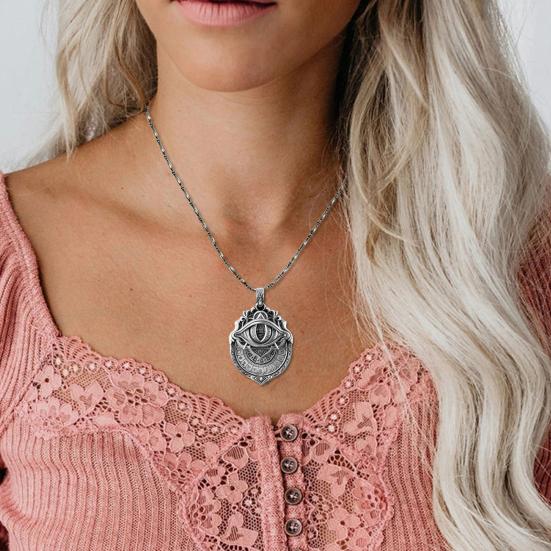 Collier Tarot Vision Pendentif Œil Voyant Collier Symbole Carte de Tarot