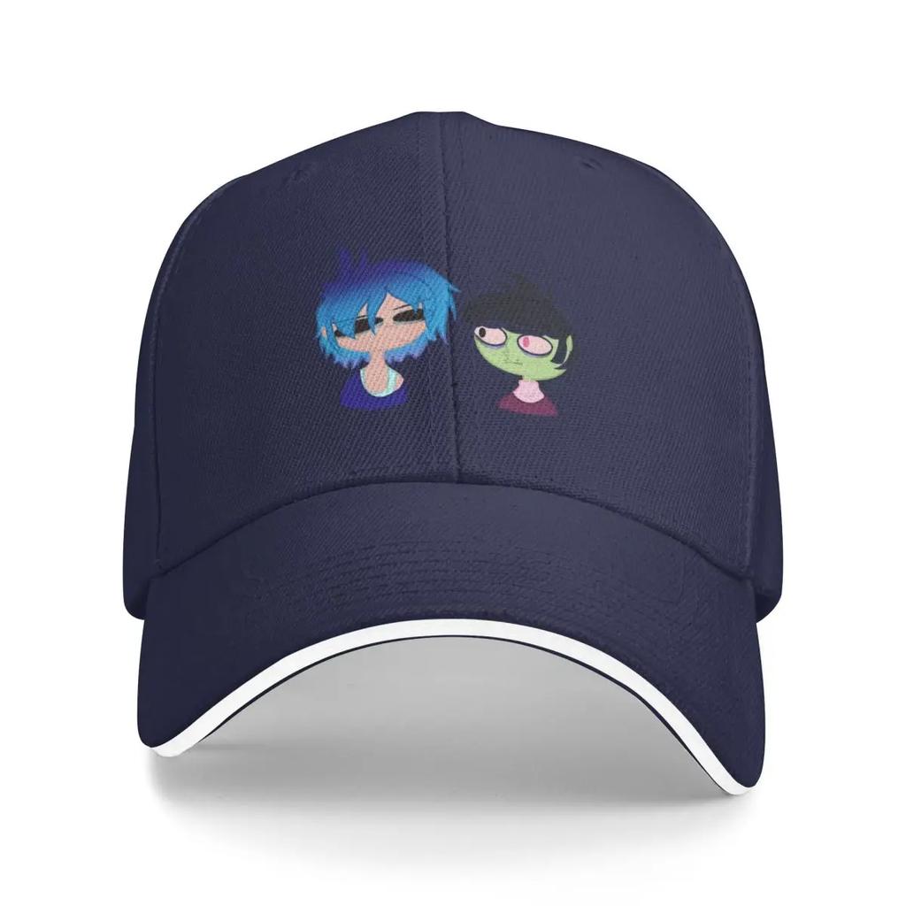 2D und Murdoc Kritzel Baseballkappe Sonnenschutzmütze Anime Damen Strand Outlet 2025 Herren